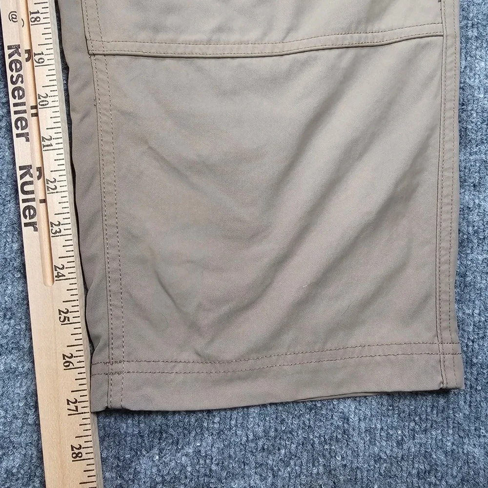 Duluth Trading Co Dry on the Fly Cargo Pants Mens 2XL x 27 Khaki Nylon Tech Work